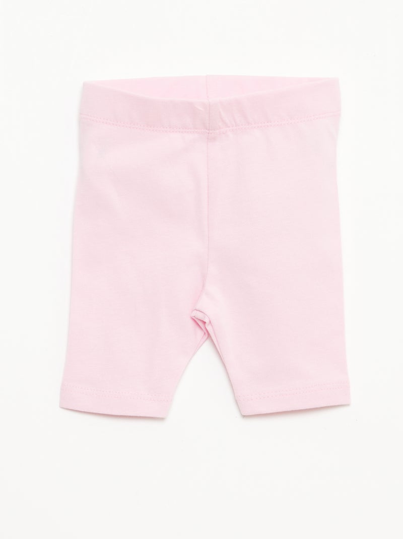 Pack de 2 leggings cortos Rosa - Kiabi