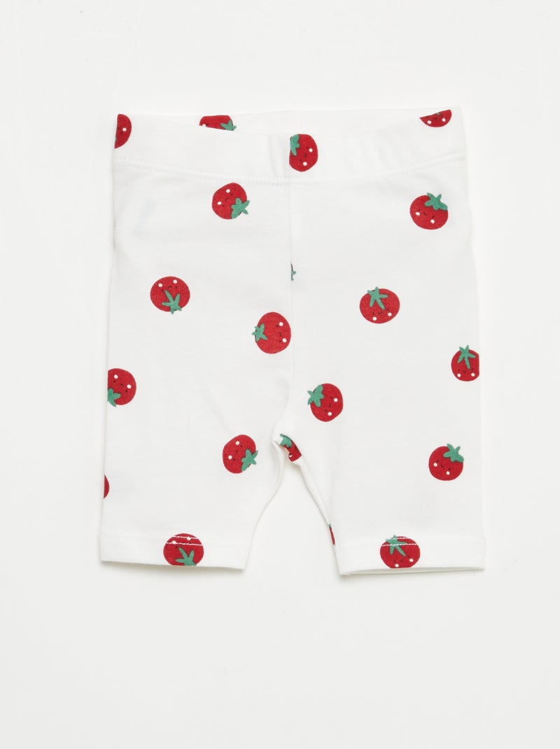 Pack de 2 leggings cortos Rosa - Kiabi