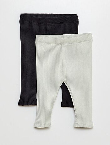 Pack de 2 leggings de canalé