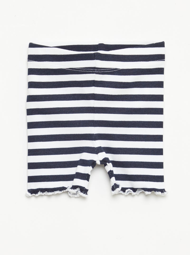Pack de 2 leggings de canalé Azul - Kiabi