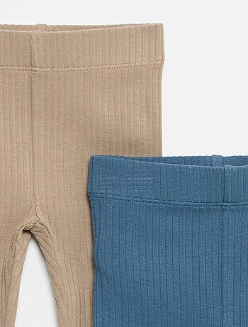 Pack de 2 leggings de canalé