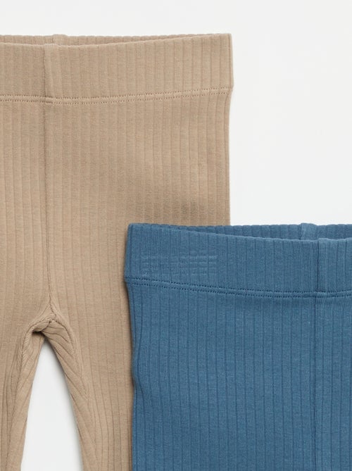 Pack de 2 leggings de canalé - Kiabi