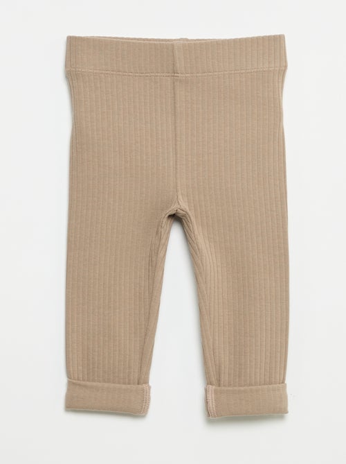 Pack de 2 leggings de canalé - Kiabi