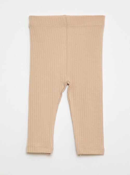 Pack de 2 leggings de canalé - Kiabi