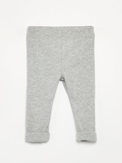 Pack de 2 leggings de canalé - Kiabi Pack de 2 leggings de canalé - Kiabi