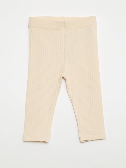 Pack de 2 leggings de canalé - Kiabi