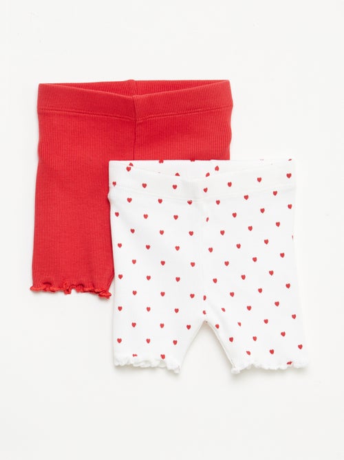 Pack de 2 leggings de canalé - Kiabi