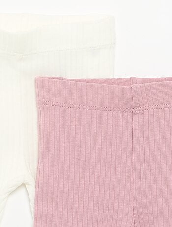 Pack de 2 leggings de canalé