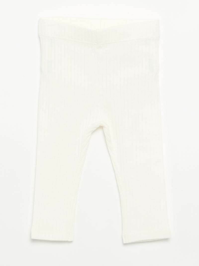 Pack de 2 leggings de canalé Purpura - Kiabi