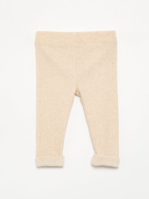 Pack de 2 leggings de canalé - Kiabi Pack de 2 leggings de canalé - Kiabi