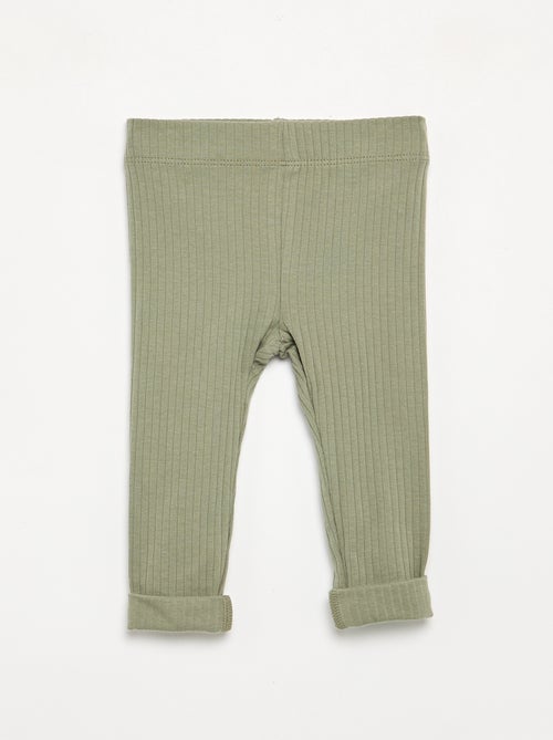 Pack de 2 leggings de canalé - Kiabi Pack de 2 leggings de canalé - Kiabi
