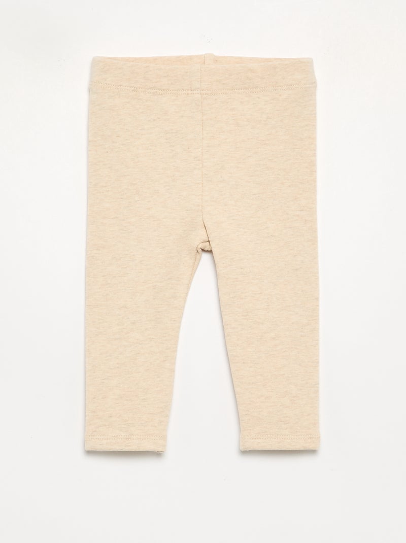 Pack de 2 leggings de felpa Beige - Kiabi