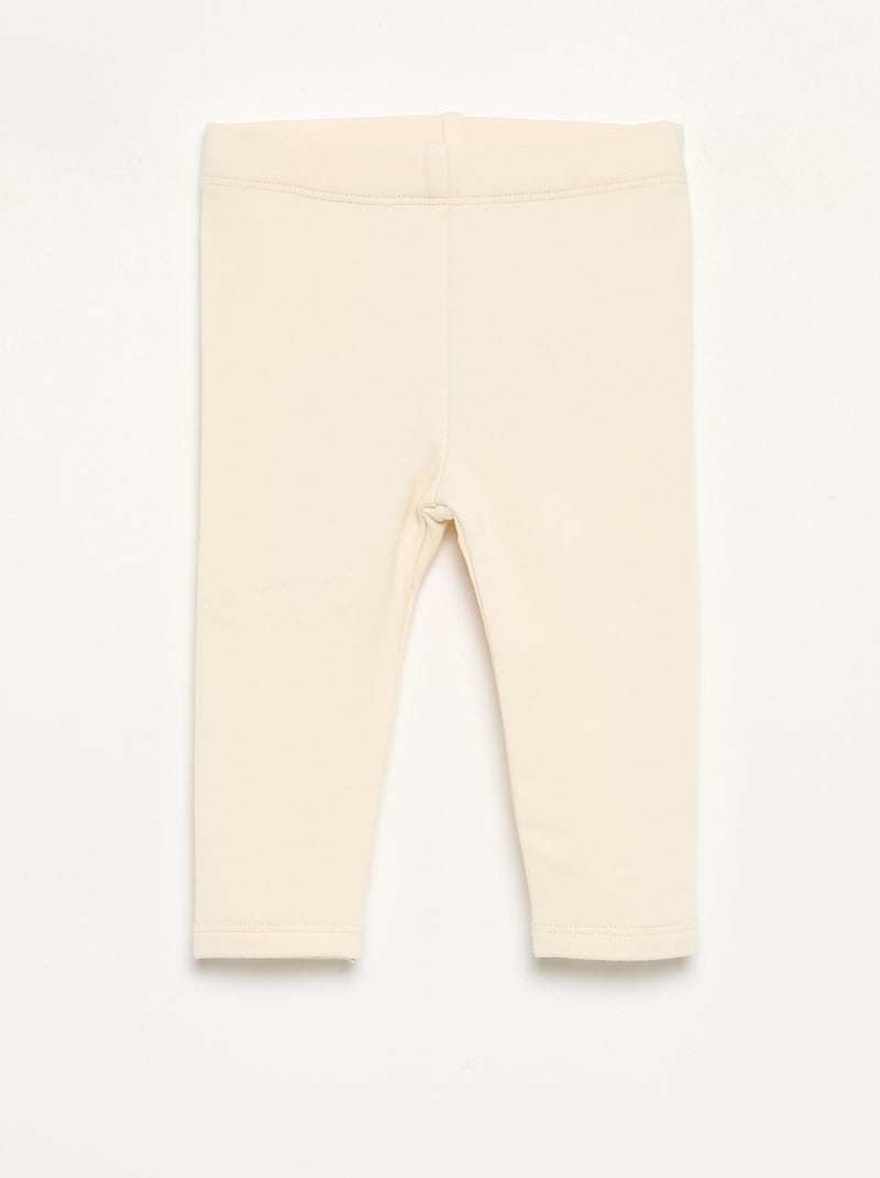 Pack de 2 leggings de felpa Beige - Kiabi