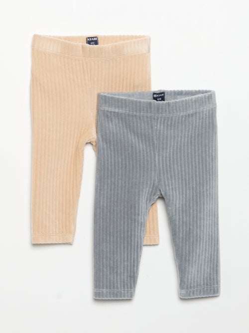 Pack de 2 leggings de pana - Kiabi