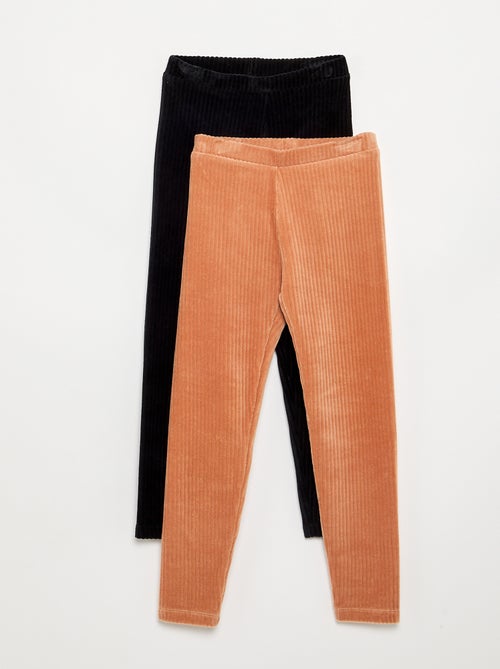 Pack de 2 leggings de pana - Kiabi