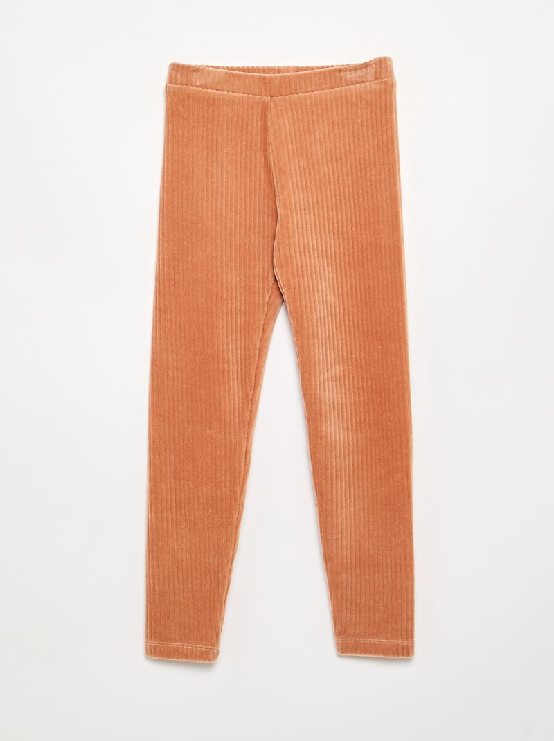Pack de 2 leggings de pana Marron - Kiabi