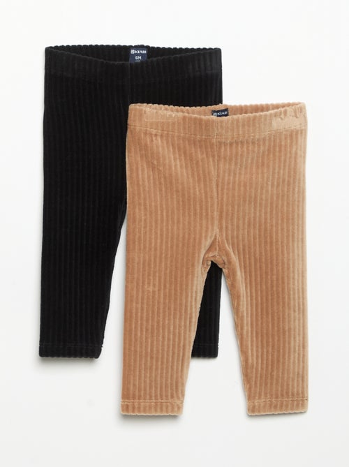 Pack de 2 leggings de pana - Kiabi