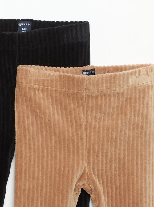 Pack de 2 leggings de pana - Kiabi