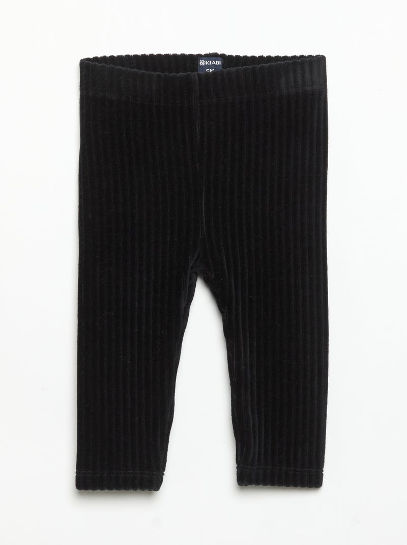 Pack de 2 leggings de pana Negro - Kiabi