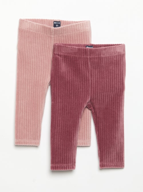 Pack de 2 leggings de pana - Kiabi