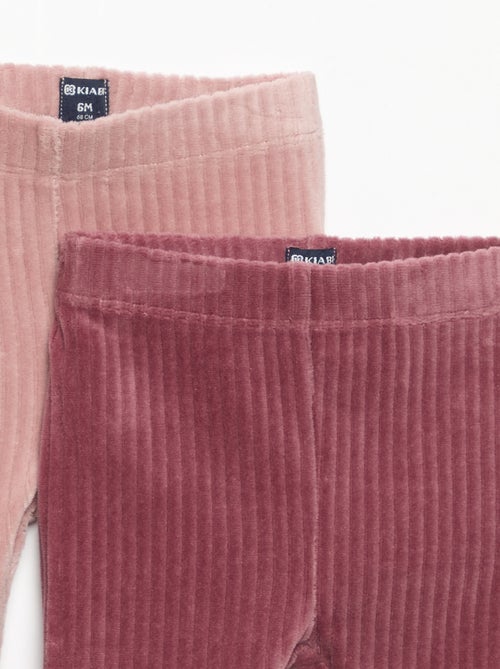 Pack de 2 leggings de pana - Kiabi