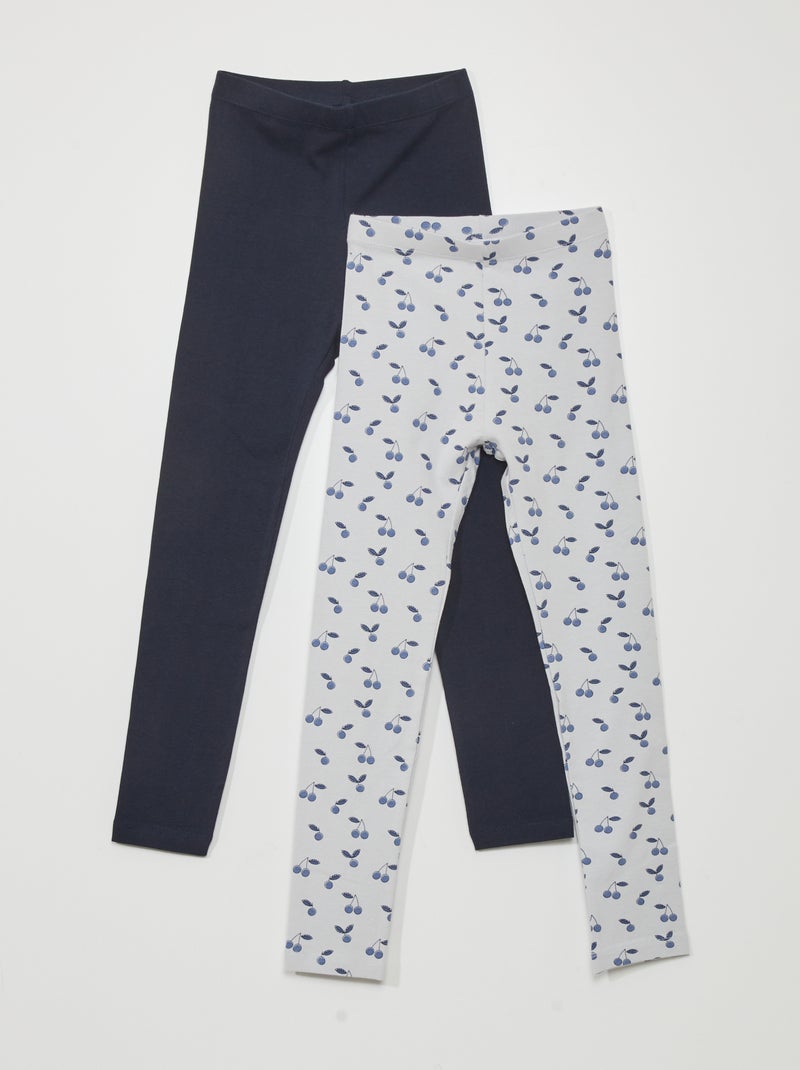 Pack de 2 leggings de punto - 2 piezas AZUL - Kiabi