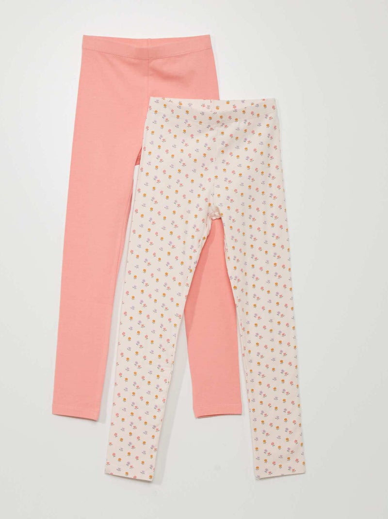 Pack de 2 leggings de punto - 2 piezas ROSA - Kiabi
