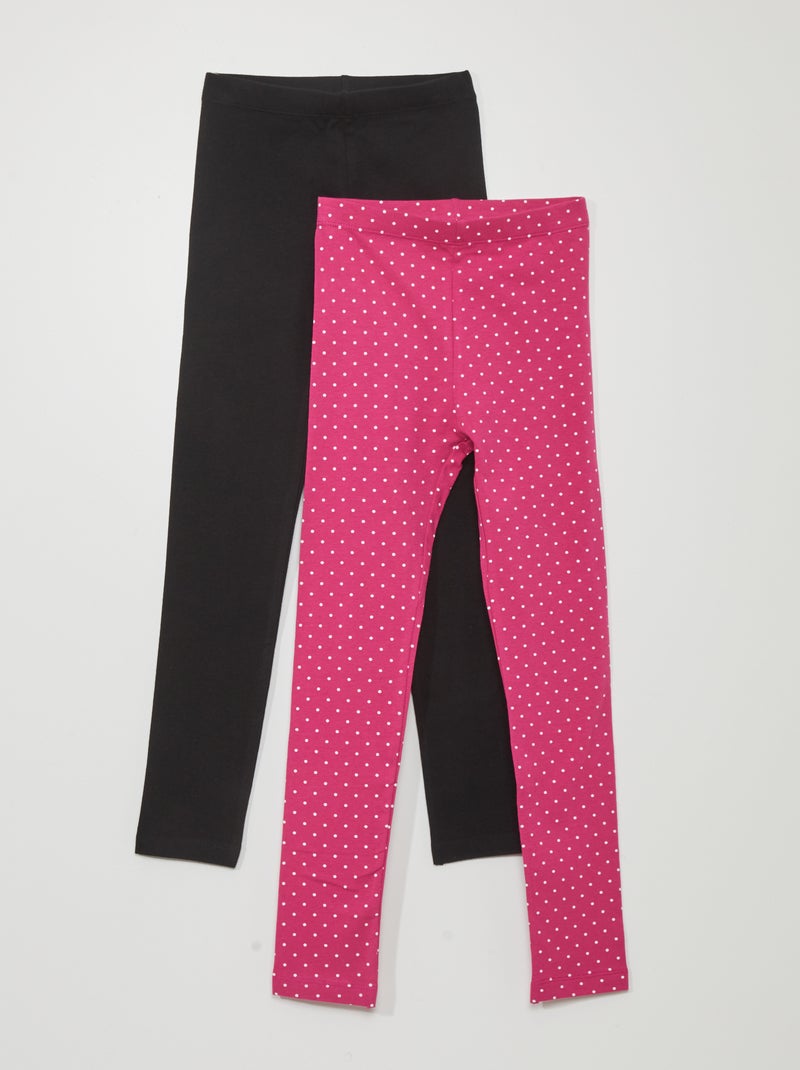 Pack de 2 leggings de punto - 2 piezas ROSA - Kiabi