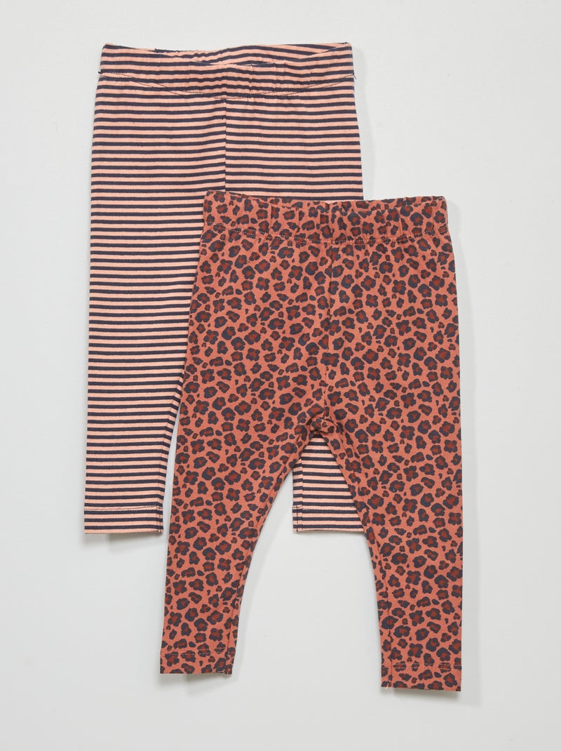 Pack de 2 leggings de punto ROSA - Kiabi