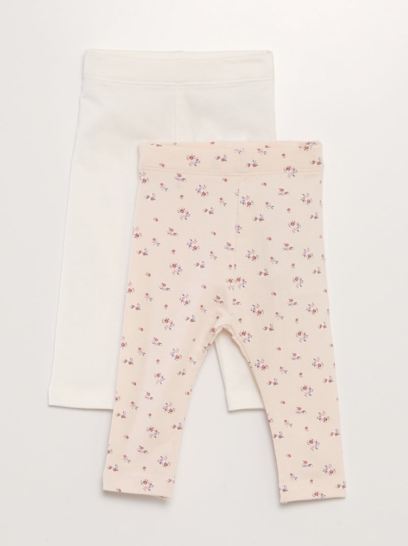 Pack de 2 leggings de punto ROSA - Kiabi