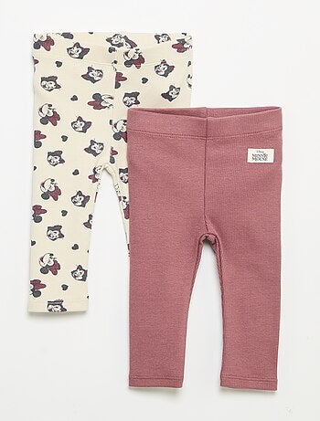 Pack de 2 leggings 'Disney' de canalé
