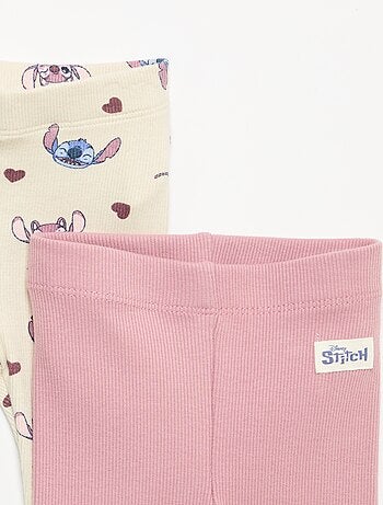 Pack de 2 leggings 'Disney' de canalé