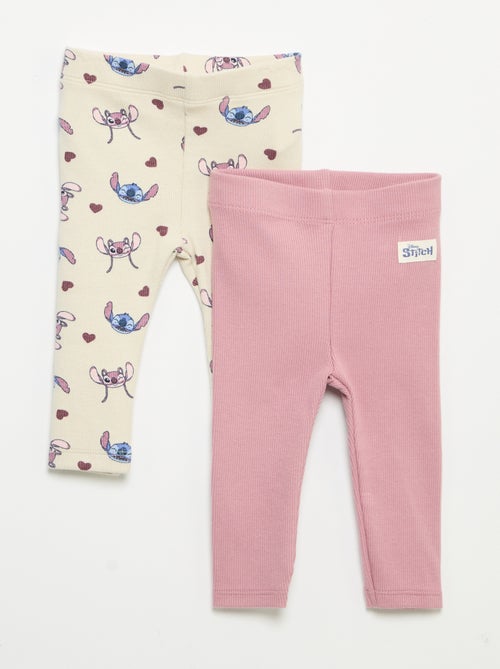 Pack de 2 leggings 'Disney' de punto acanalado - Kiabi