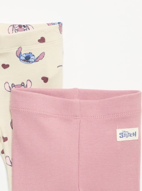 Pack de 2 leggings 'Disney' de punto acanalado - Kiabi