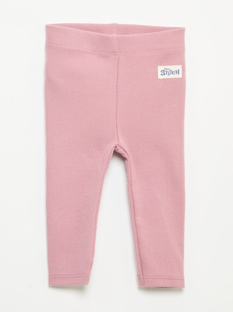 Pack de 2 leggings 'Disney' de punto acanalado Beige - Kiabi
