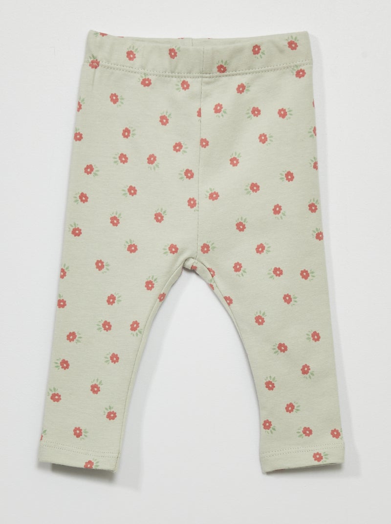 pack de 2 leggings elásticos - 2 piezas VERDE - Kiabi