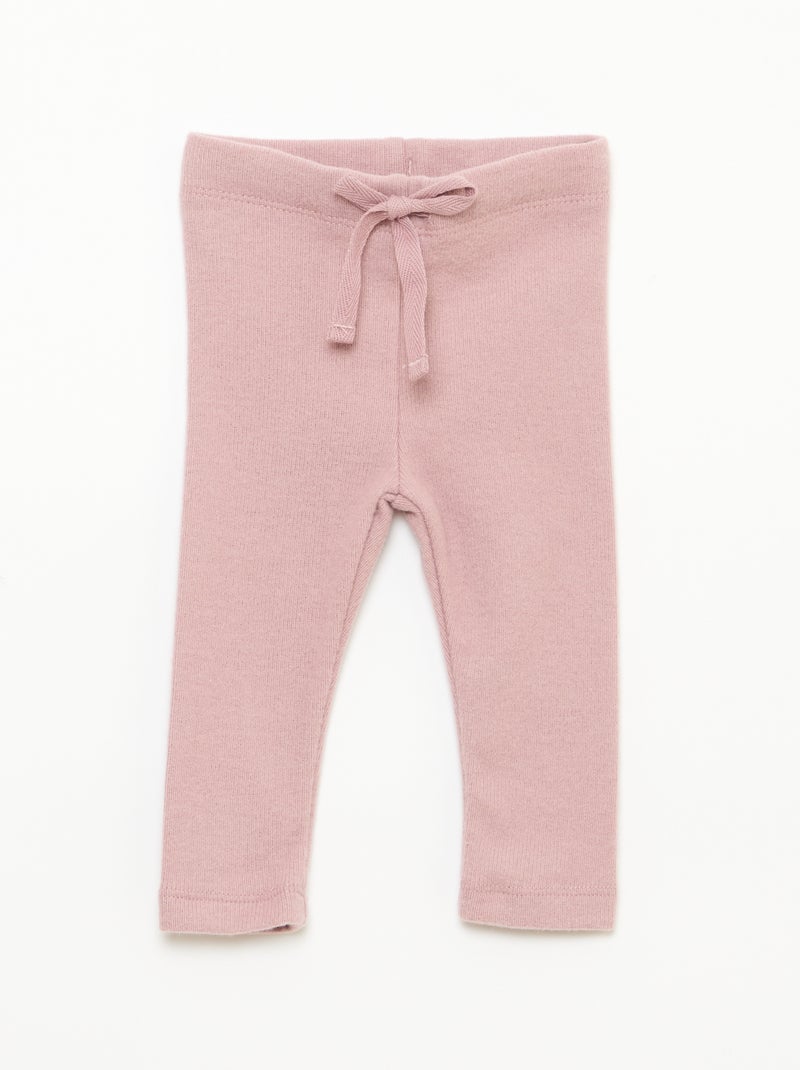 Pack de 2 leggings en malla suave Beige - Kiabi