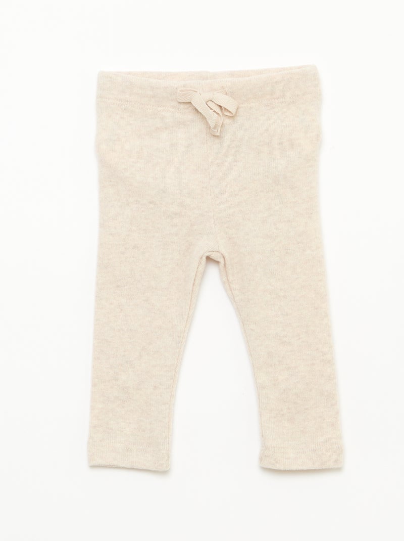 Pack de 2 leggings en malla suave Beige - Kiabi