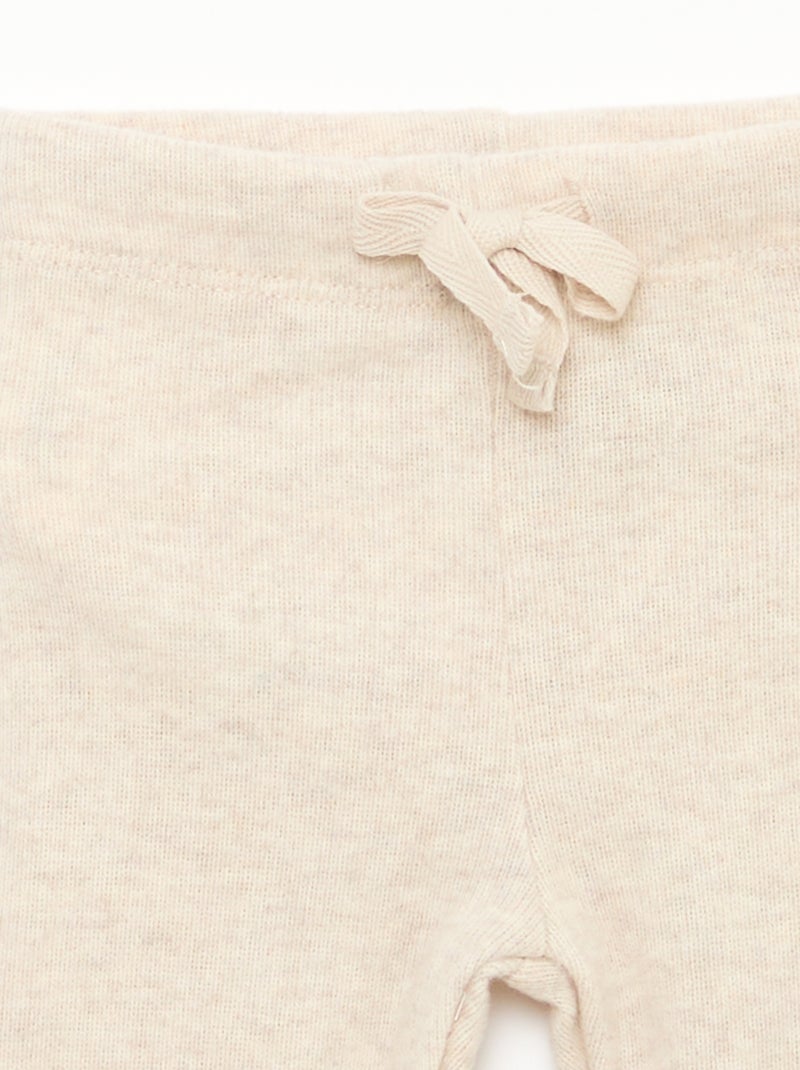 Pack de 2 leggings en malla suave Beige - Kiabi