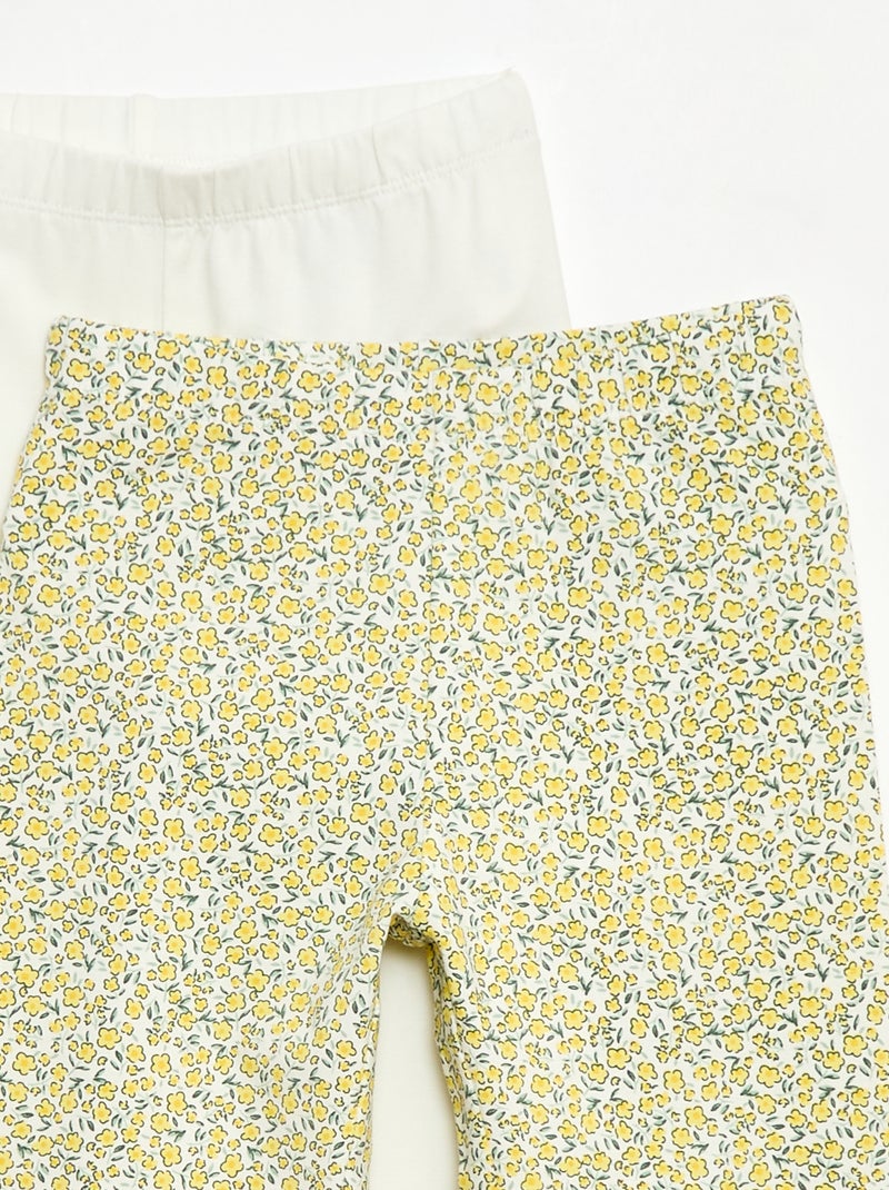 Pack de 2 leggings largos Amarillo - Kiabi