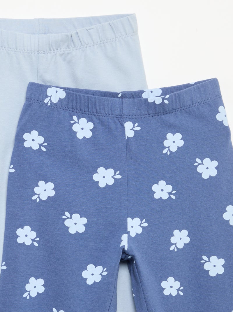 Pack de 2 leggings largos Azul - Kiabi