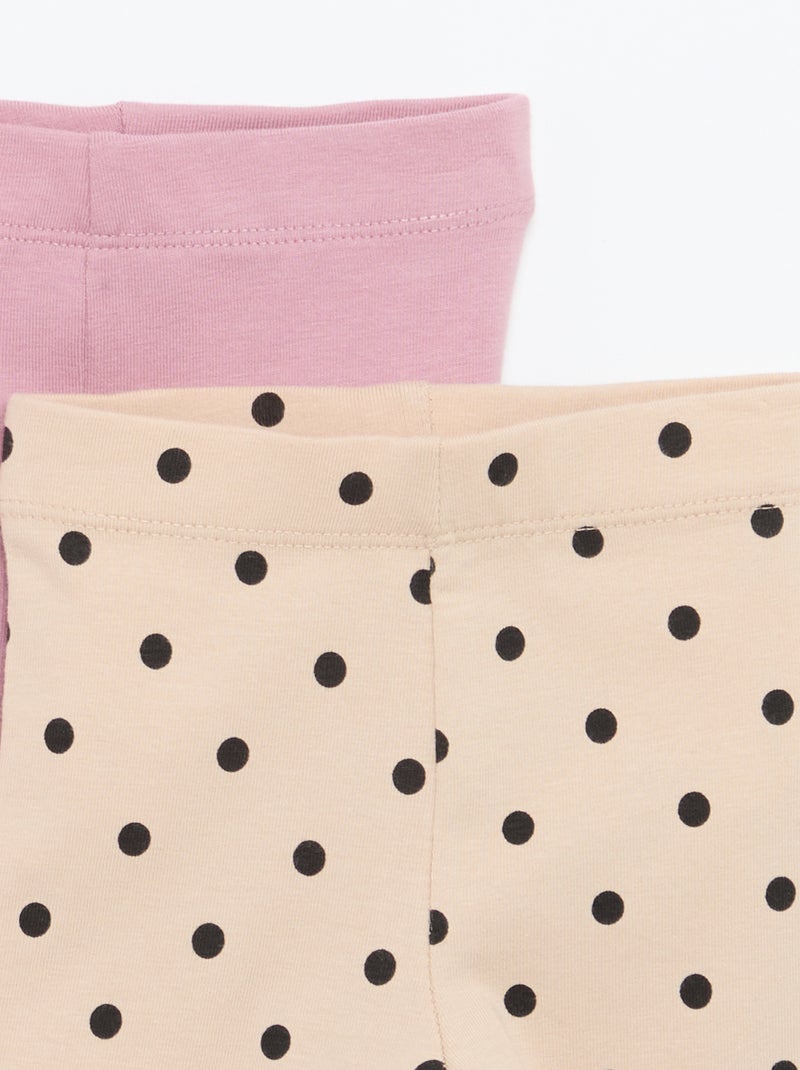 Pack de 2 leggings largos Beige - Kiabi