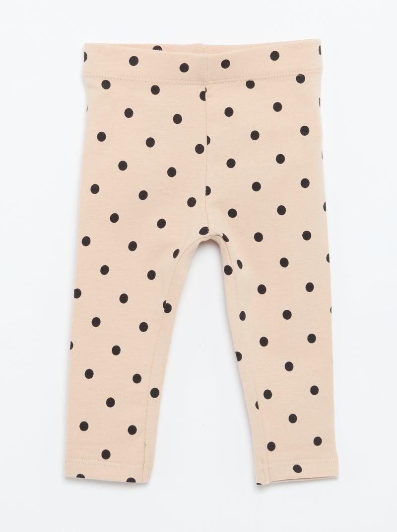 Pack de 2 leggings largos Beige - Kiabi