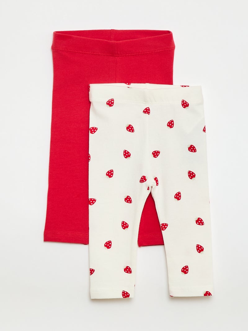 Pack de 2 leggings largos Blanco - Kiabi