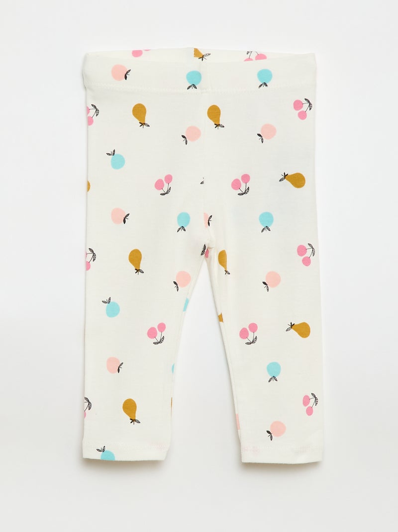 Pack de 2 leggings largos Blanco - Kiabi