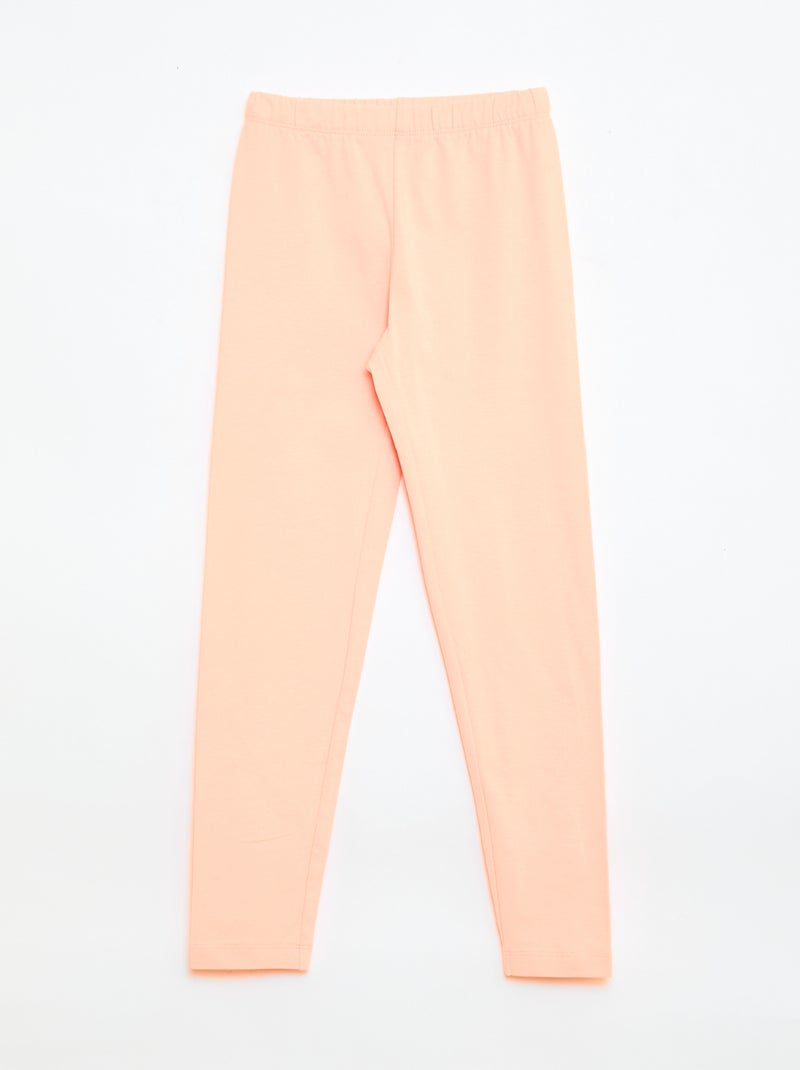 Pack de 2 leggings largos Naranja - Kiabi