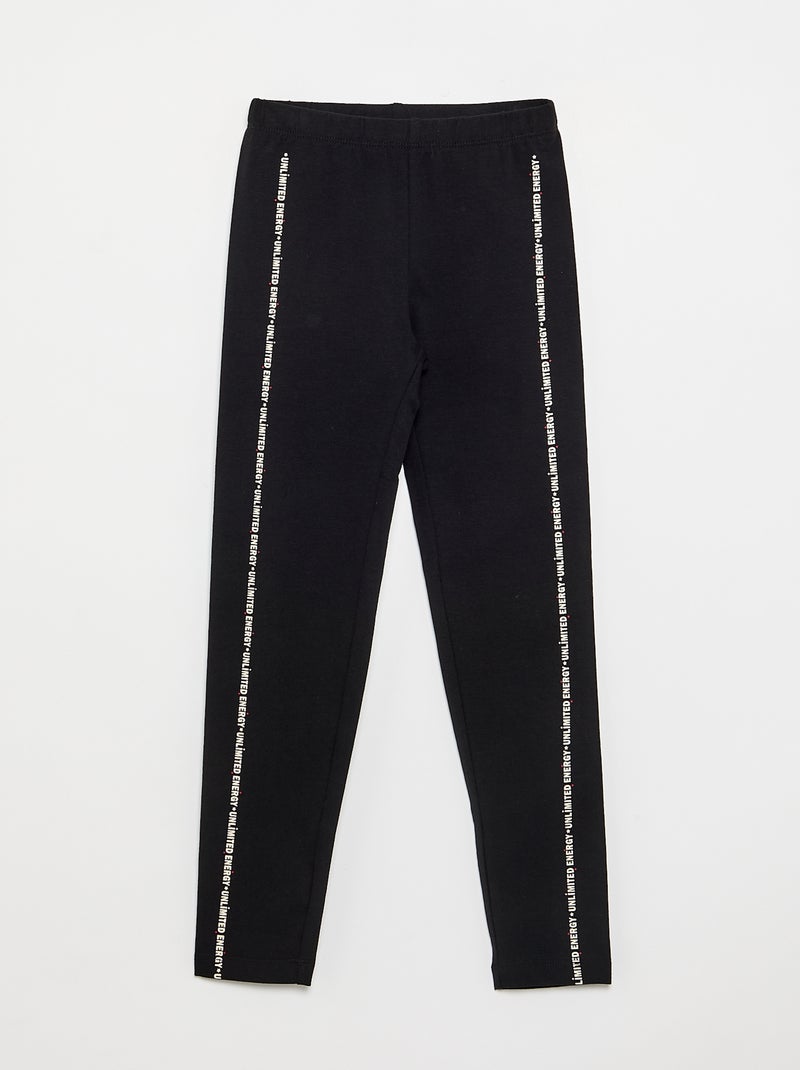Pack de 2 leggings largos Negro - Kiabi