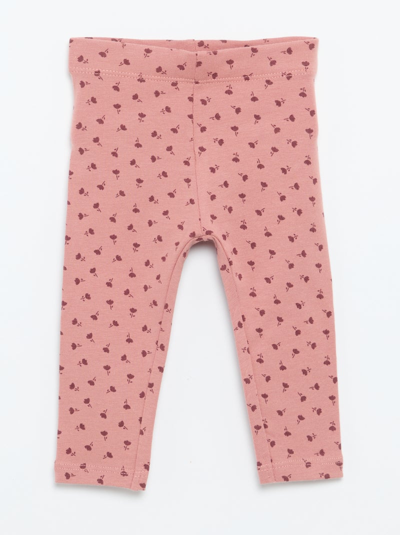 Pack de 2 leggings largos Rosa - Kiabi