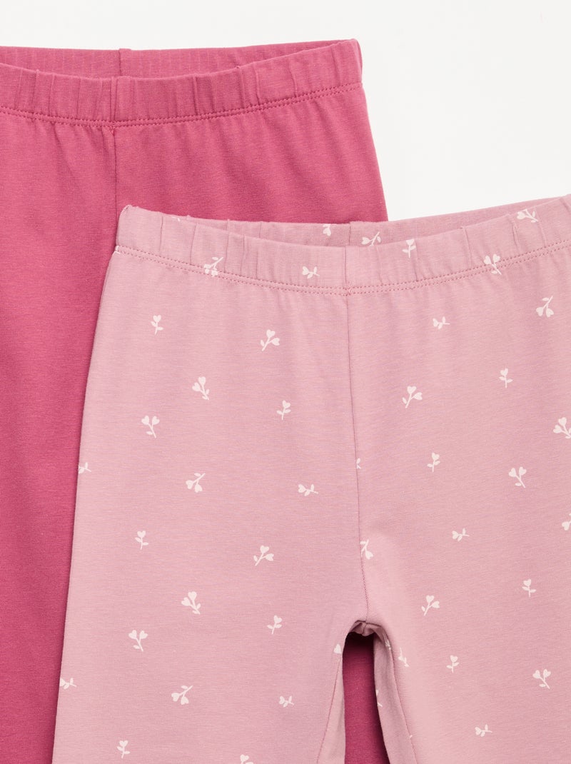 Pack de 2 leggings largos Rosa - Kiabi