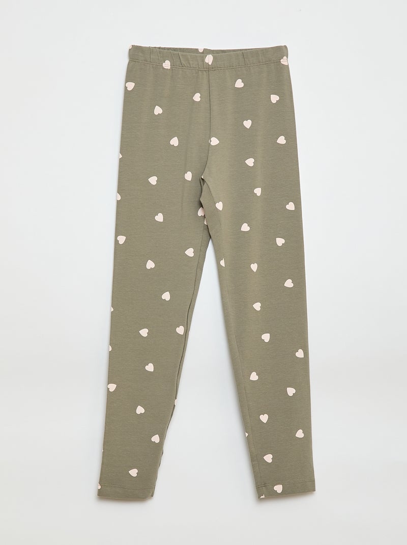 Pack de 2 leggings largos Verde - Kiabi